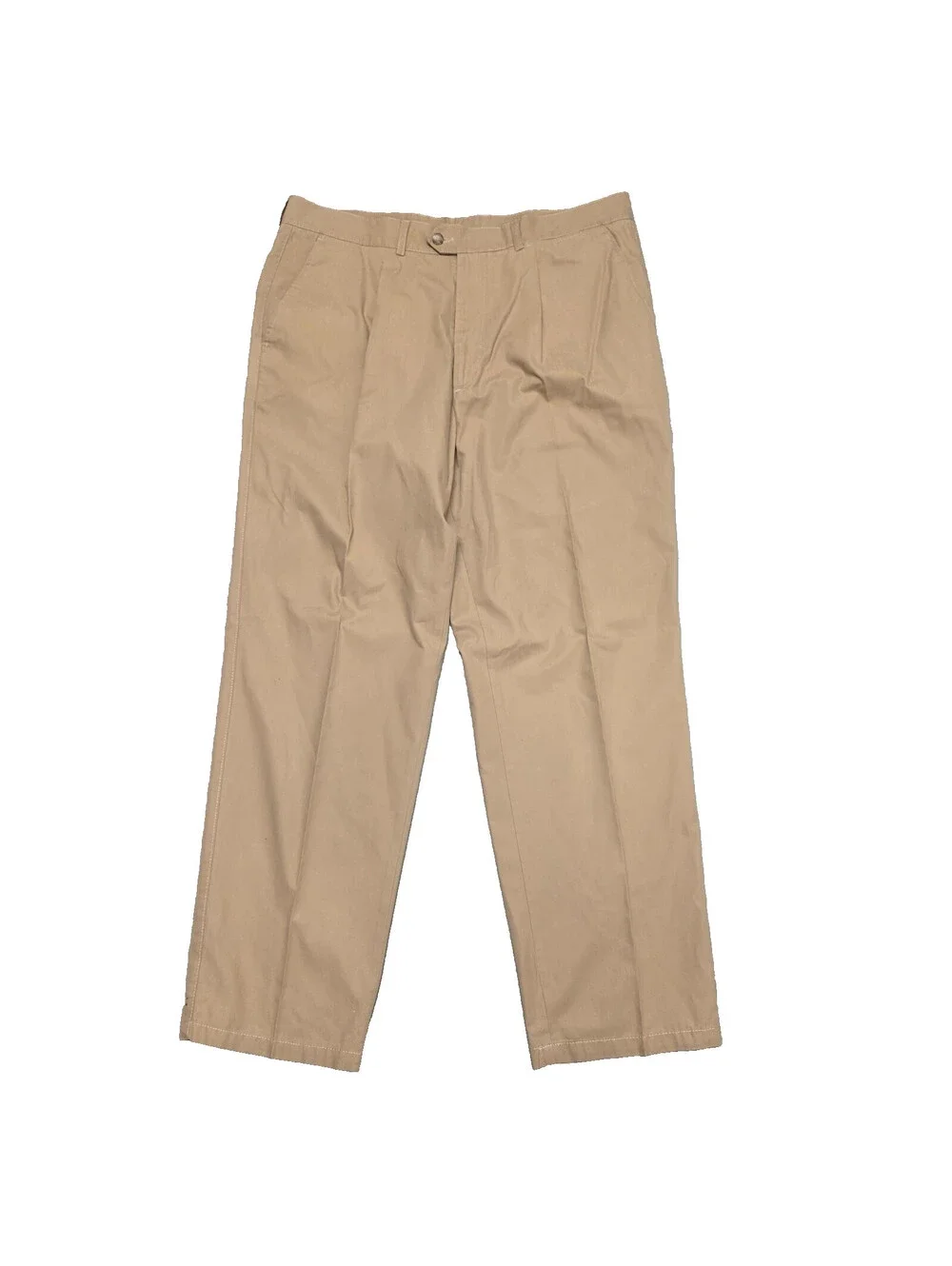 RENOIR Renoir $125 Flat Front Dress Pants Men's 36x29 Beige Super 140's